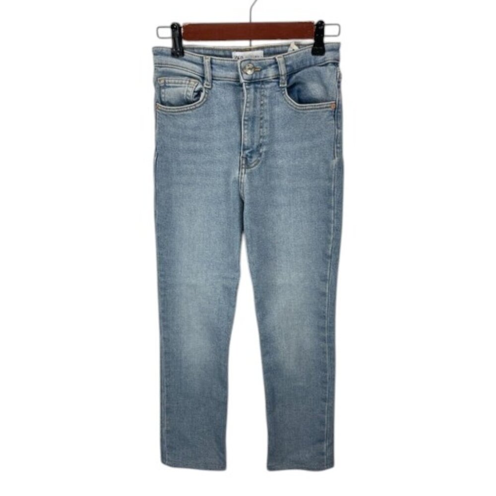 ZARA Warm Skinny Jeans Women’s 2 Blue High Rise Warm Stretch Denim Casual‎ Pants